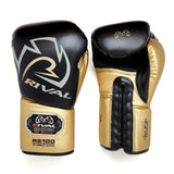 Rival RS100 Professional Sparring Gloves - White Gold Rival