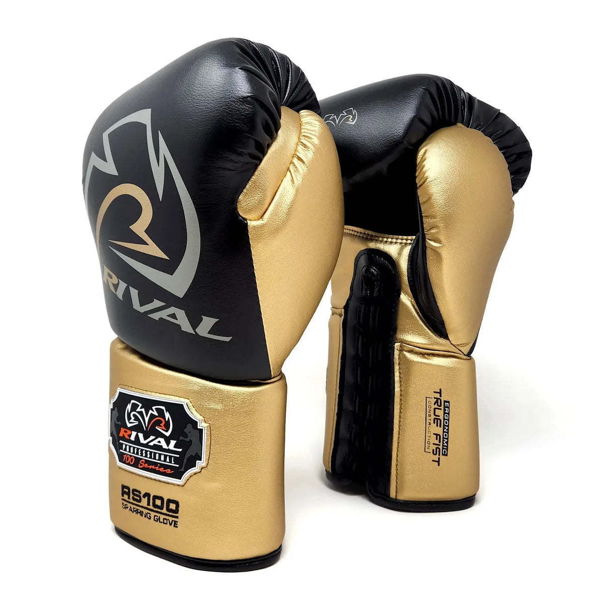 Rival RS100 Professional Sparring Gloves - White Gold Rival