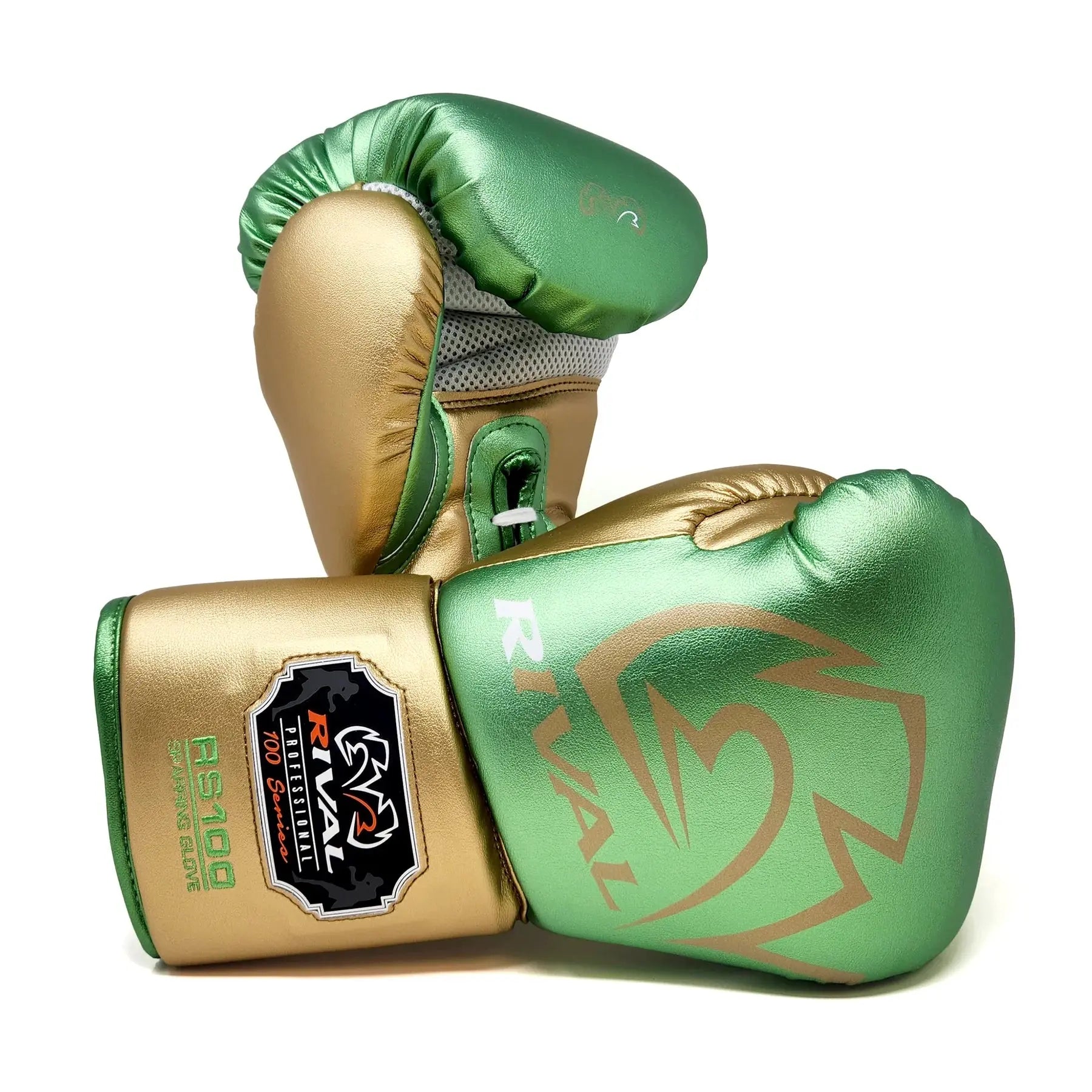 Rival RS100 Professional Sparring Gloves - White Gold Rival