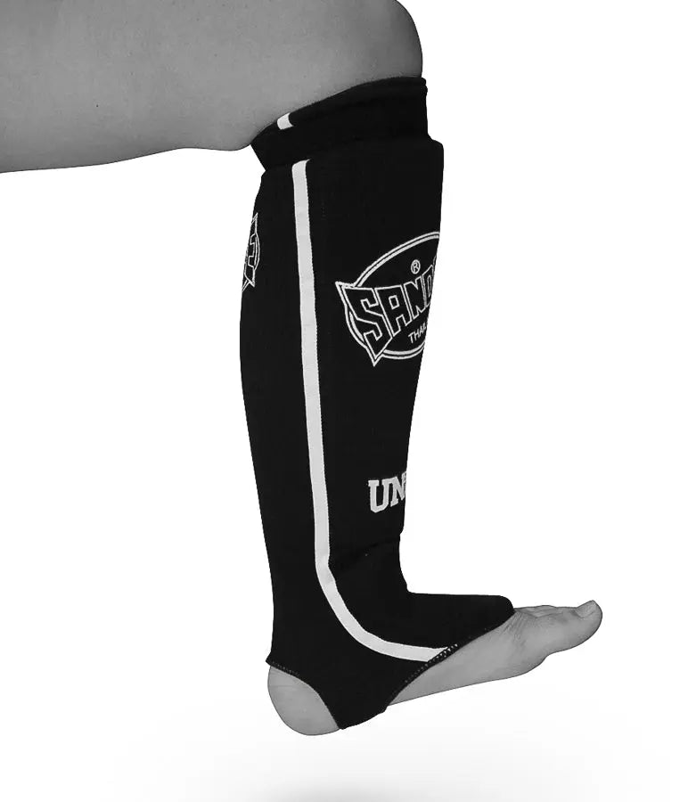 Sandee Cotton Lightweight Shin Guards - Black Sandee