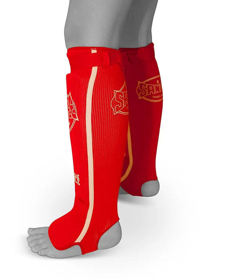 Sandee Cotton Lightweight Shin Guards - Black Sandee