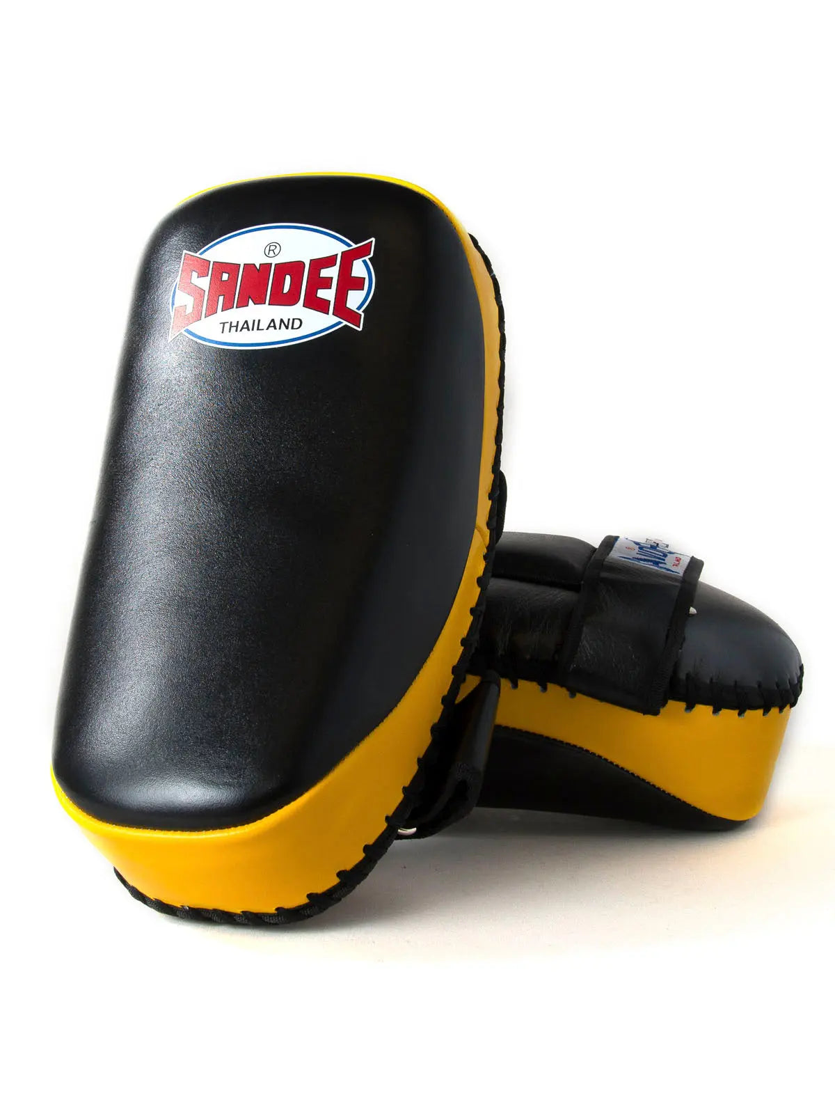 Sandee Curved Thai Pads - Black-White-One size Sandee