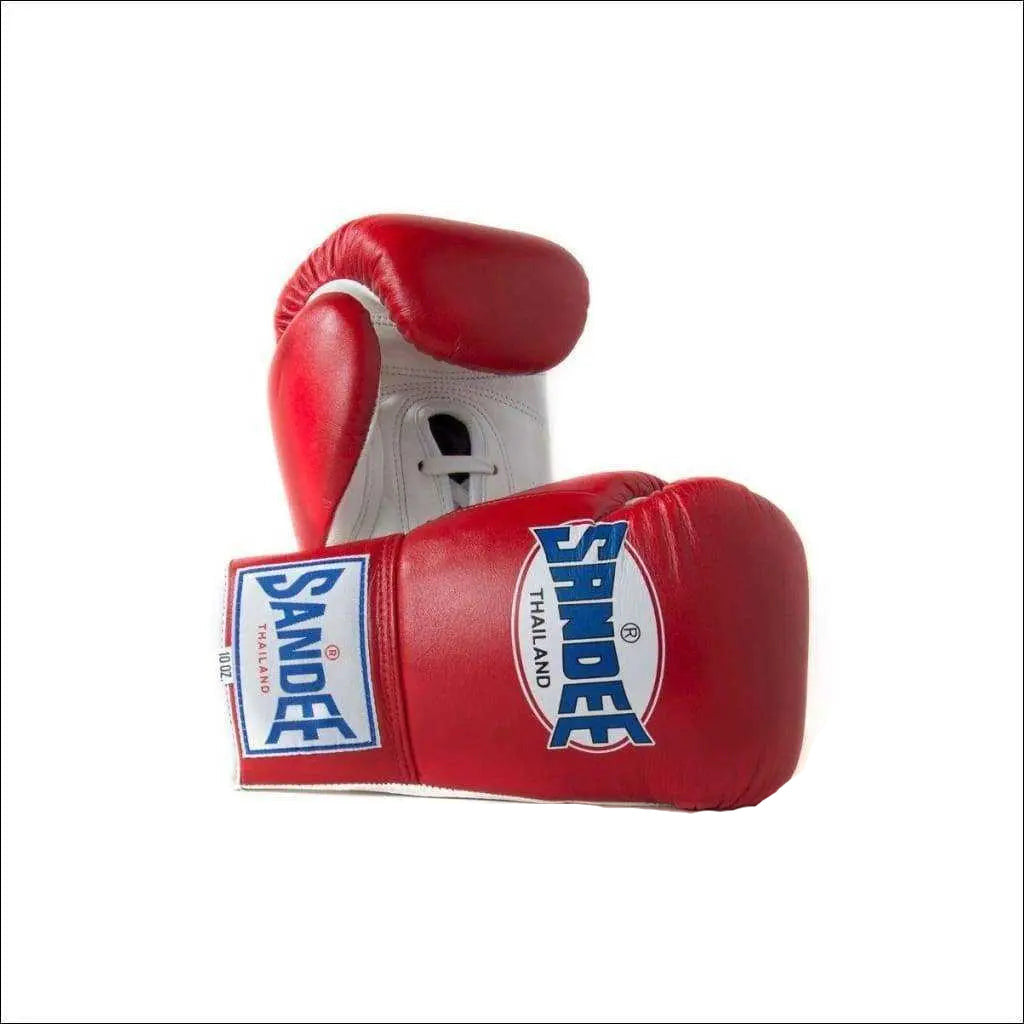 Sandee Lace Up Boxing Gloves - Blue White Sandee