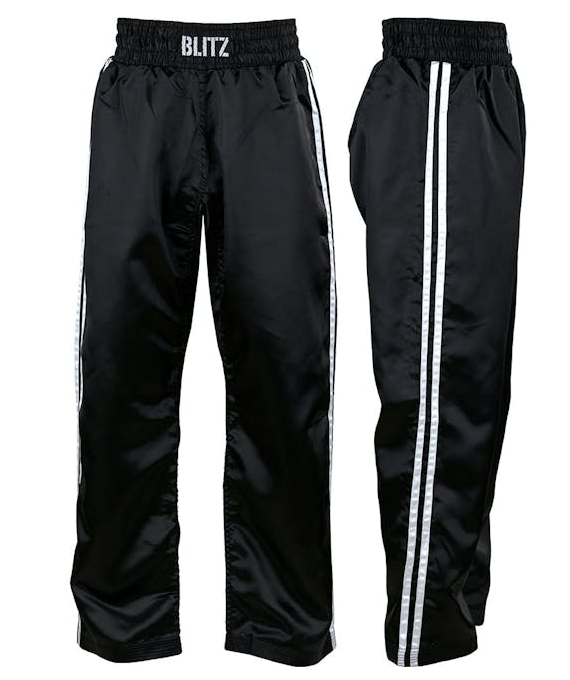 Blitz Classic Satin Full Contact Kickboxing Trousers