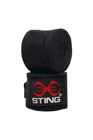 Sting Elasticicated Hand Wraps Black-2.5m Fight Co