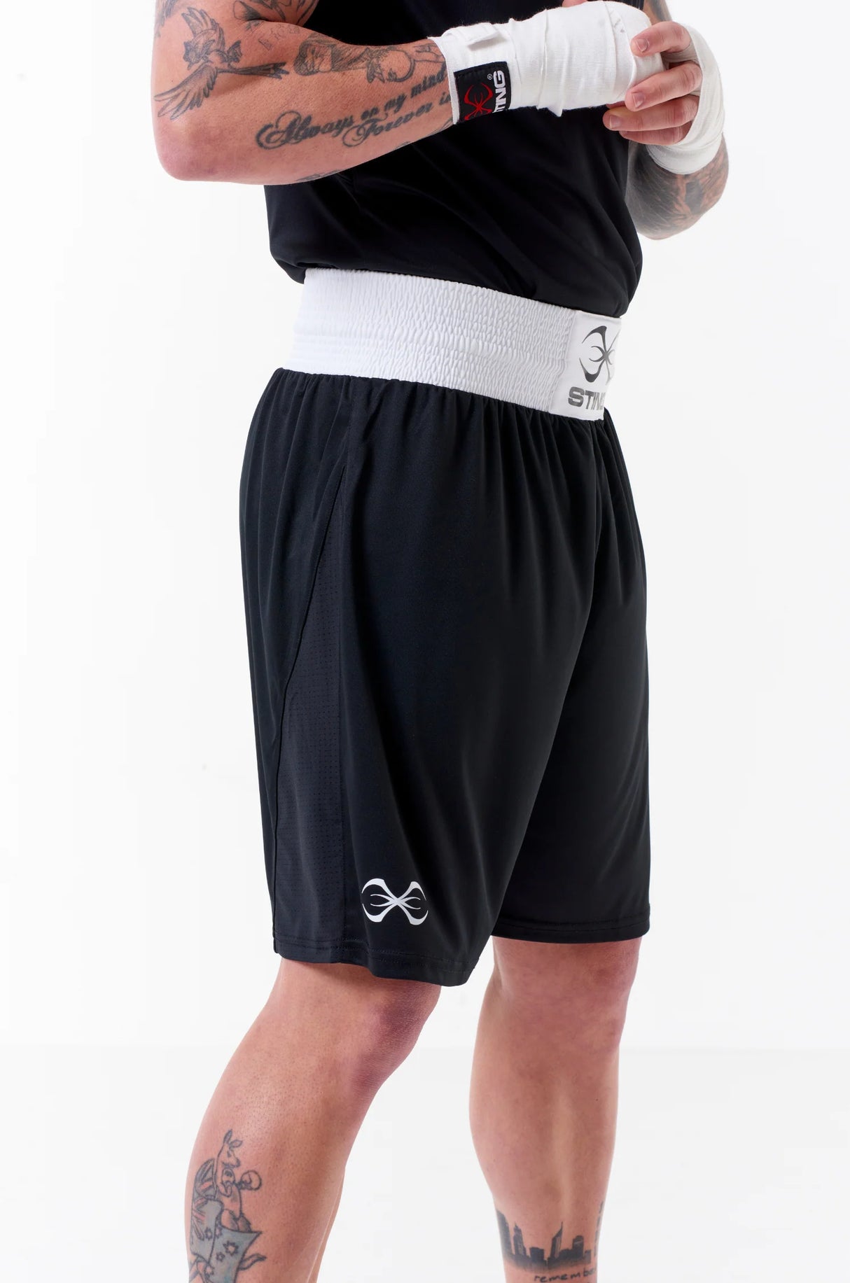 Sting Mettle Adult Boxing Shorts Black