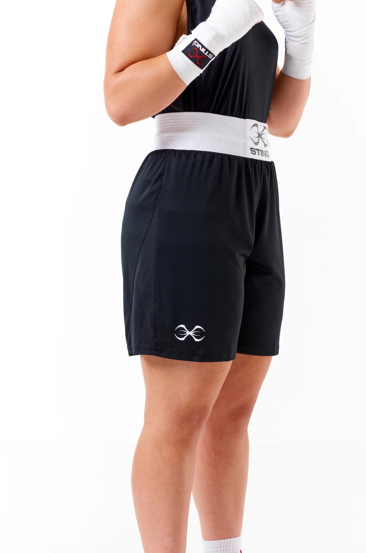 Sting Mettle Adult Boxing Shorts Black