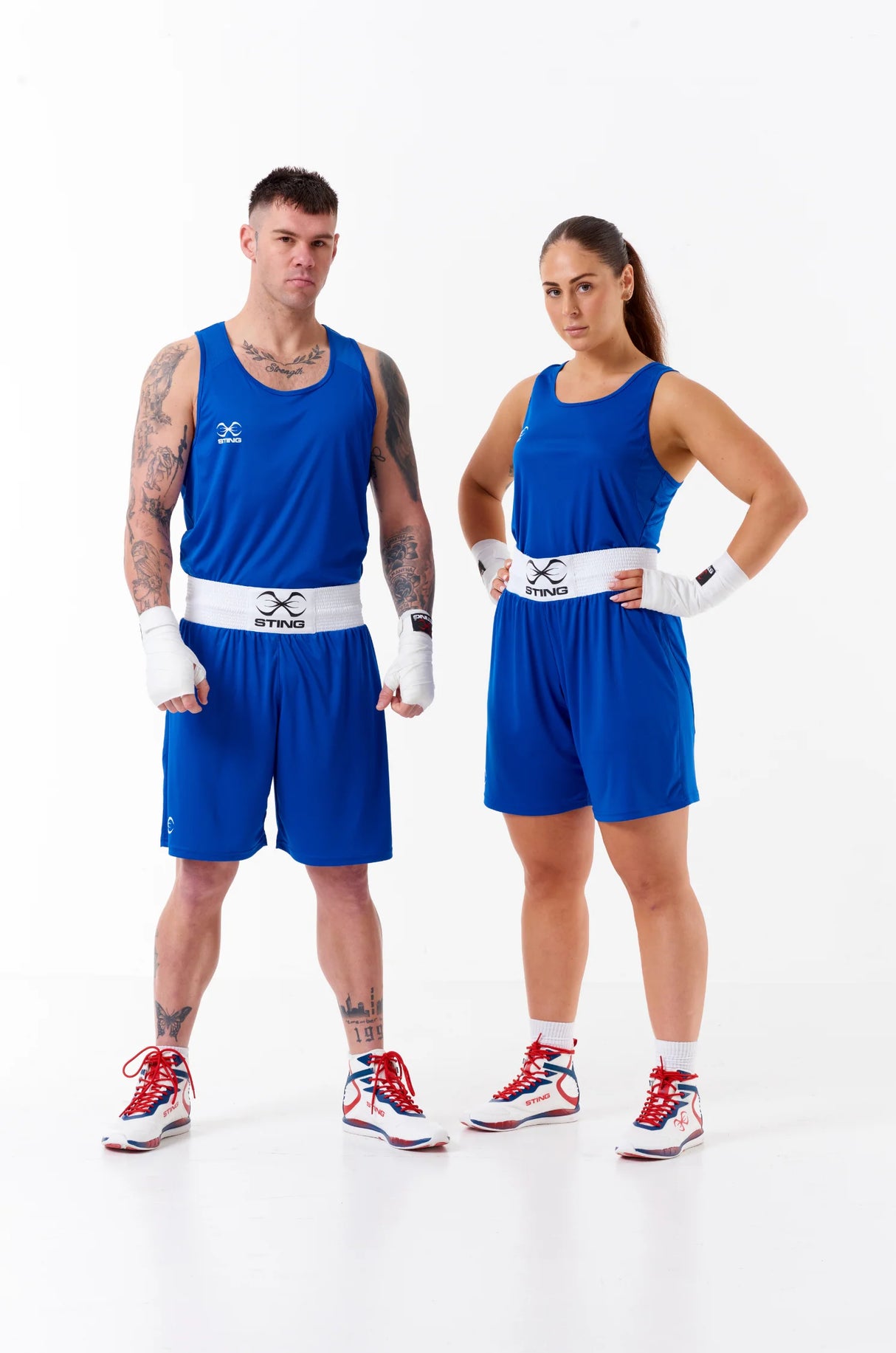 Sting Mettle Adult Boxing Shorts Blue