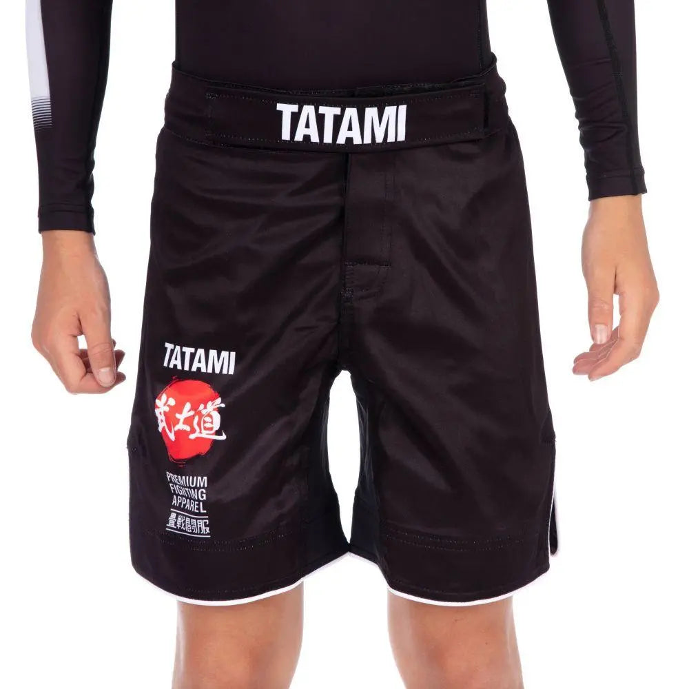 Tatami Kids Bushido Black Grappling Shorts Tatami