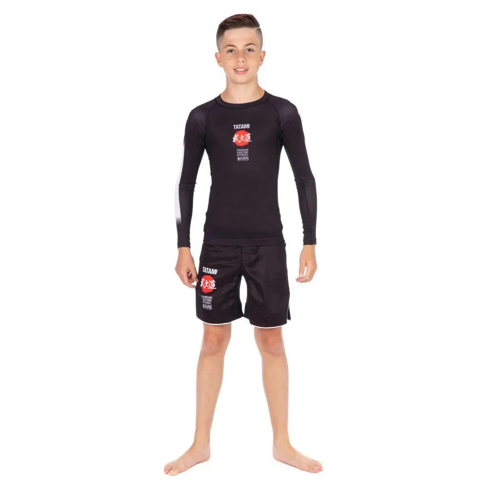 Tatami Kids Bushido Black Grappling Shorts Tatami