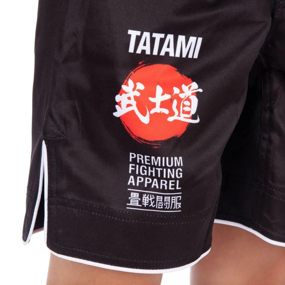 Tatami Kids Bushido Black Grappling Shorts Tatami