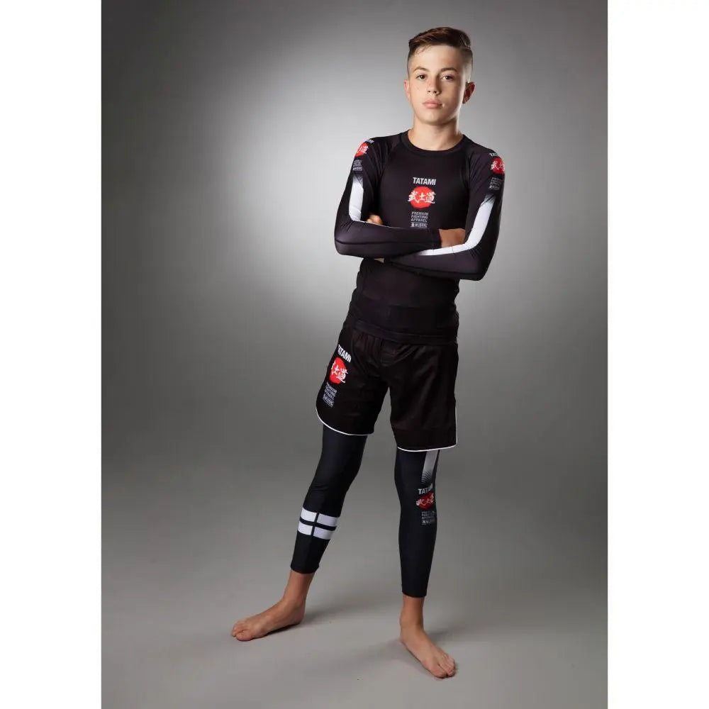 Tatami Kids Bushido Black Grappling Shorts Tatami