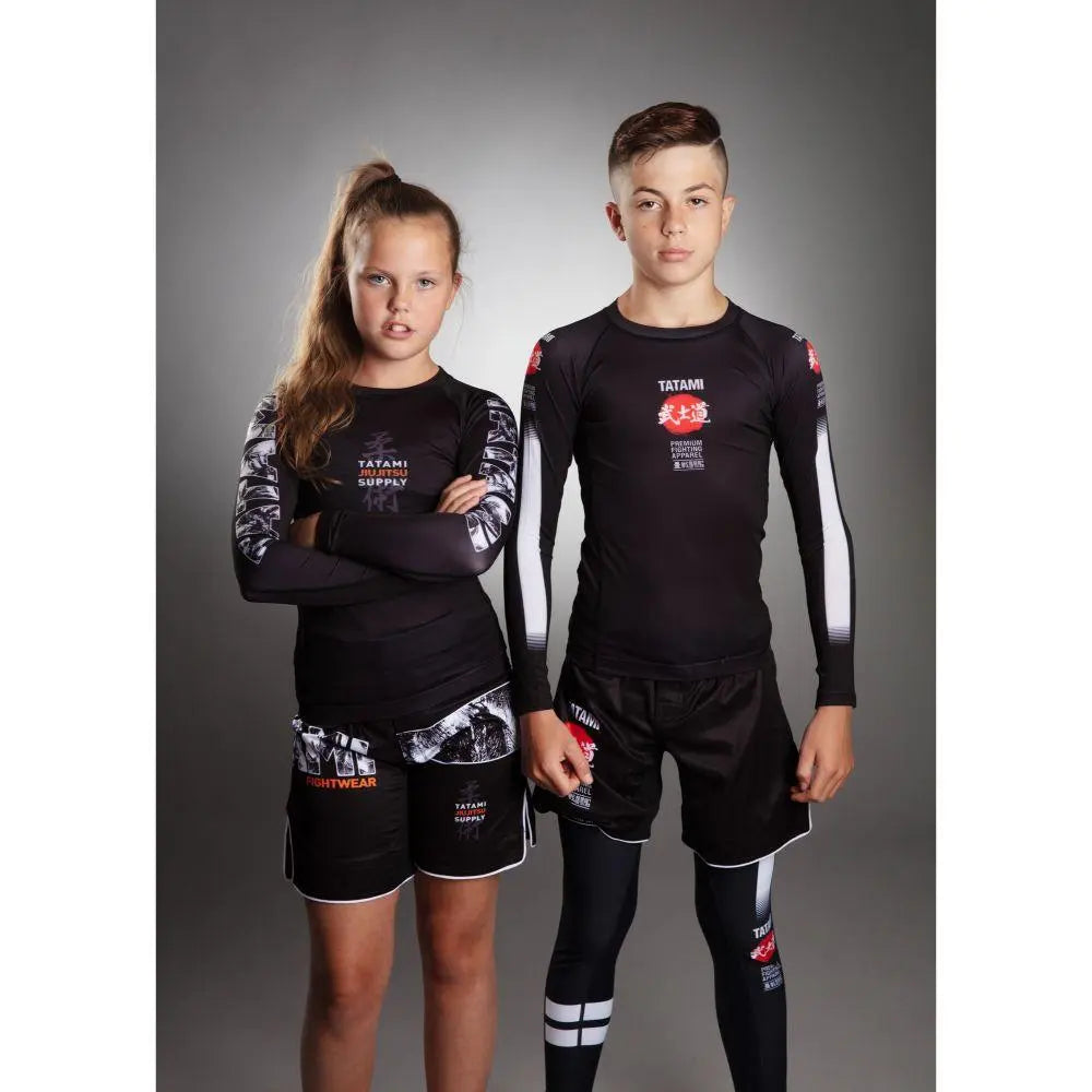 Tatami Kids Bushido Black Grappling Shorts Tatami