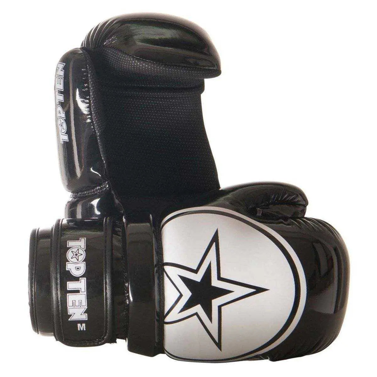 Top Ten Glossy Block Star Pointfighter Gloves Black Top Ten