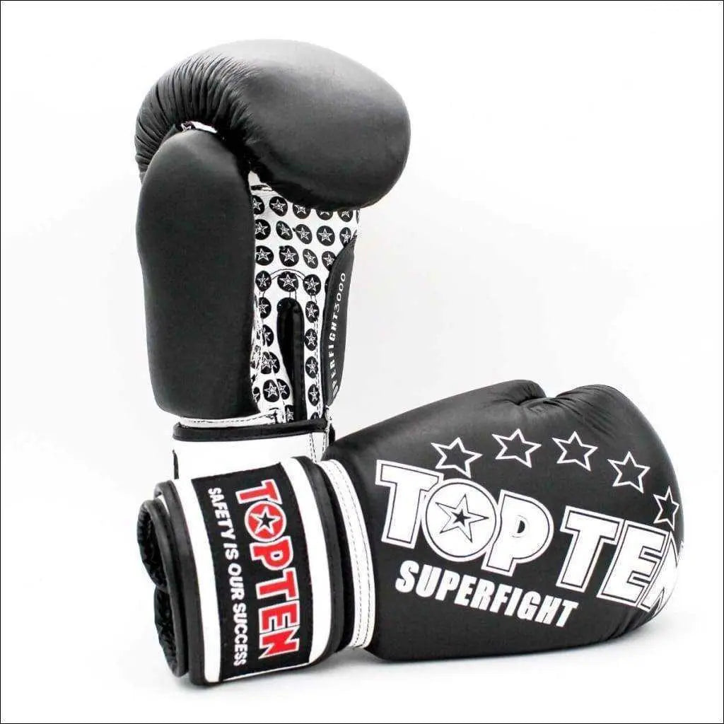 Top Ten Superfight Boxing Gloves Black Top Ten