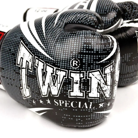 Twins Black-White Boxing Gloves Twins Special