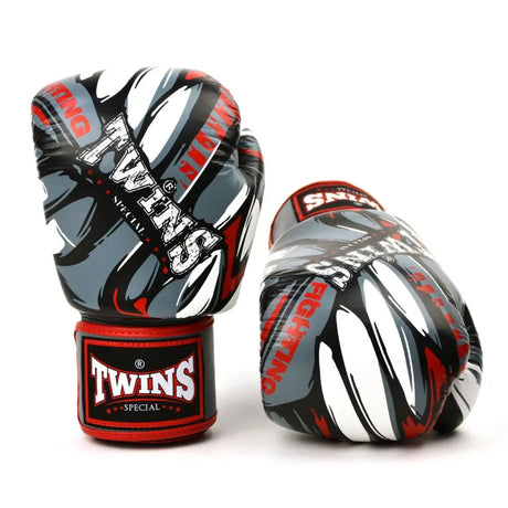 Twins Grey-Red Demon Boxing Gloves Twins Special