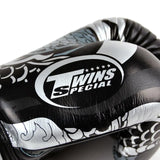 Twins Black-Silver Nagas Boxing Gloves Twins Special