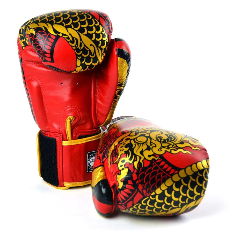 Twins Black-Silver Nagas Boxing Gloves Twins Special