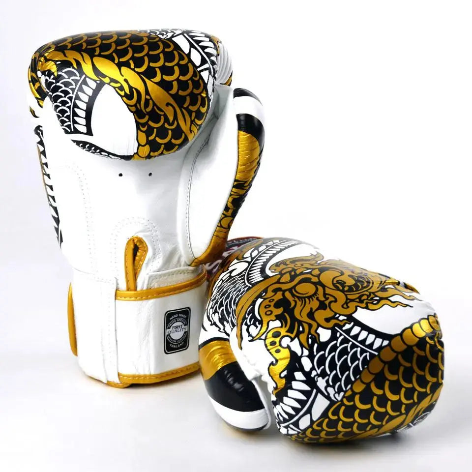 Twins Black-Silver Nagas Boxing Gloves Twins Special