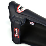 Twins Special Double Padded Leather Shin Guards - Black Twins Special