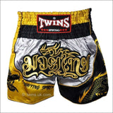 Twins Special Dragon Muay Thai Shorts - Silver & Gold Twins Special