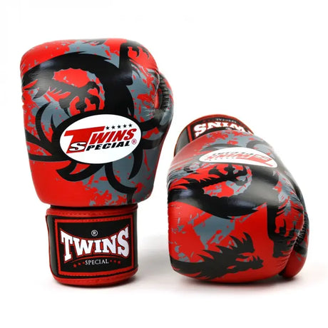 Twins Black Tribal Dragon Boxing Gloves Twins Special