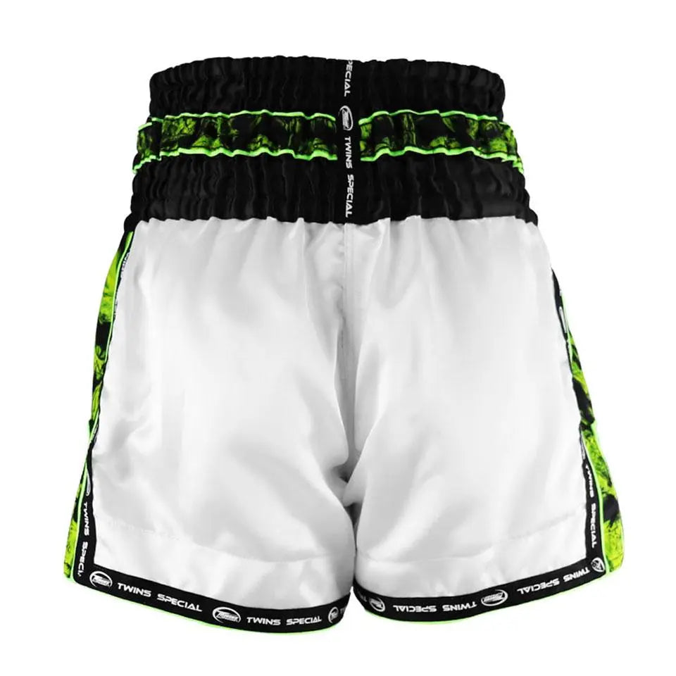 Twins White Skull Muaythai Shorts Twins Special