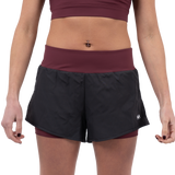 Scramble Hearts Combination Shorts - Grey/Burgundy