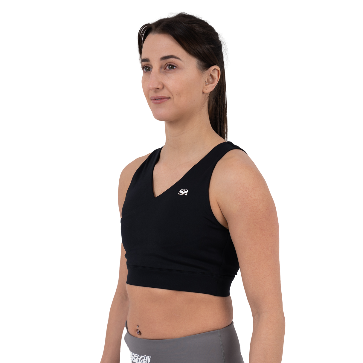 Scramble Hearts Sports Bra - Black