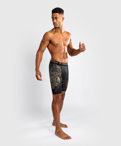 Venum Santa Muerte 5.0 Men’s Vale Tudo Shorts - Deep Black/Gold