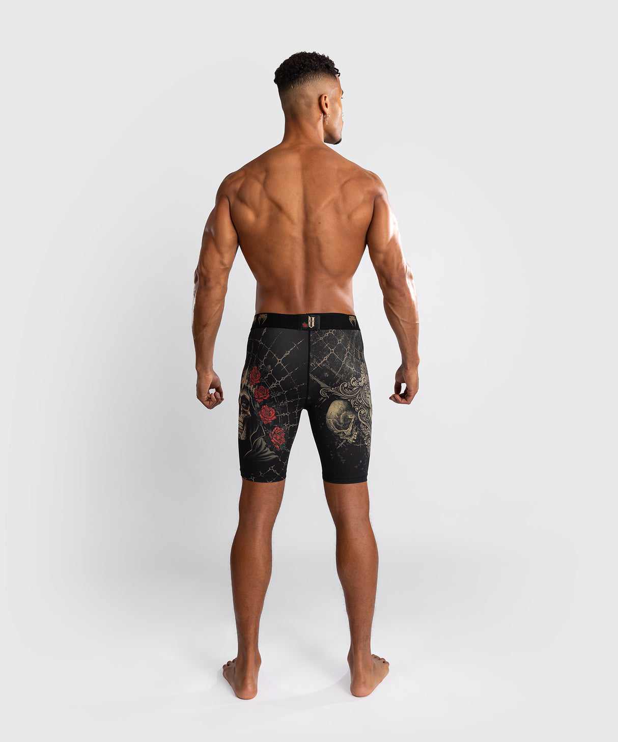 Venum Santa Muerte 5.0 Men’s Vale Tudo Shorts - Deep Black/Gold