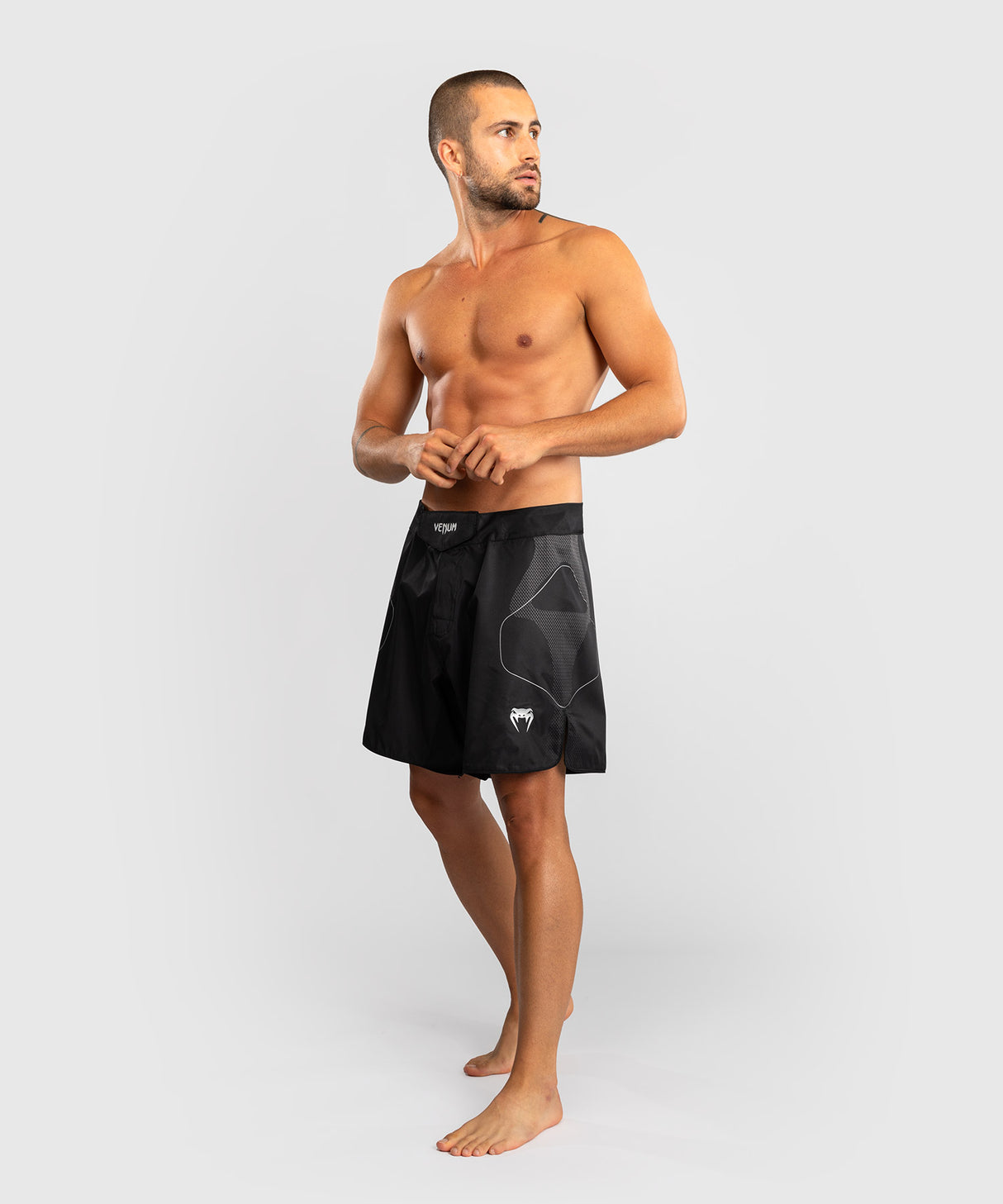 Venum Nexus Fight Shorts - Black/Silver