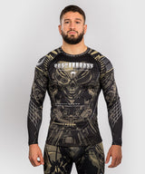 Venum Invader Long Sleeve Rash Guard - Black/Sand