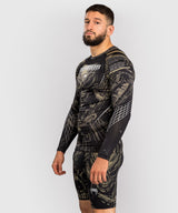 Venum Invader Long Sleeve Rash Guard - Black/Sand