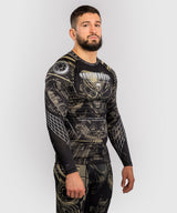 Venum Invader Long Sleeve Rash Guard - Black/Sand