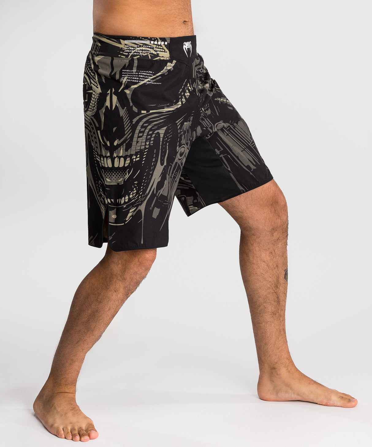 Venum Invader Fight Shorts - Black/Sand
