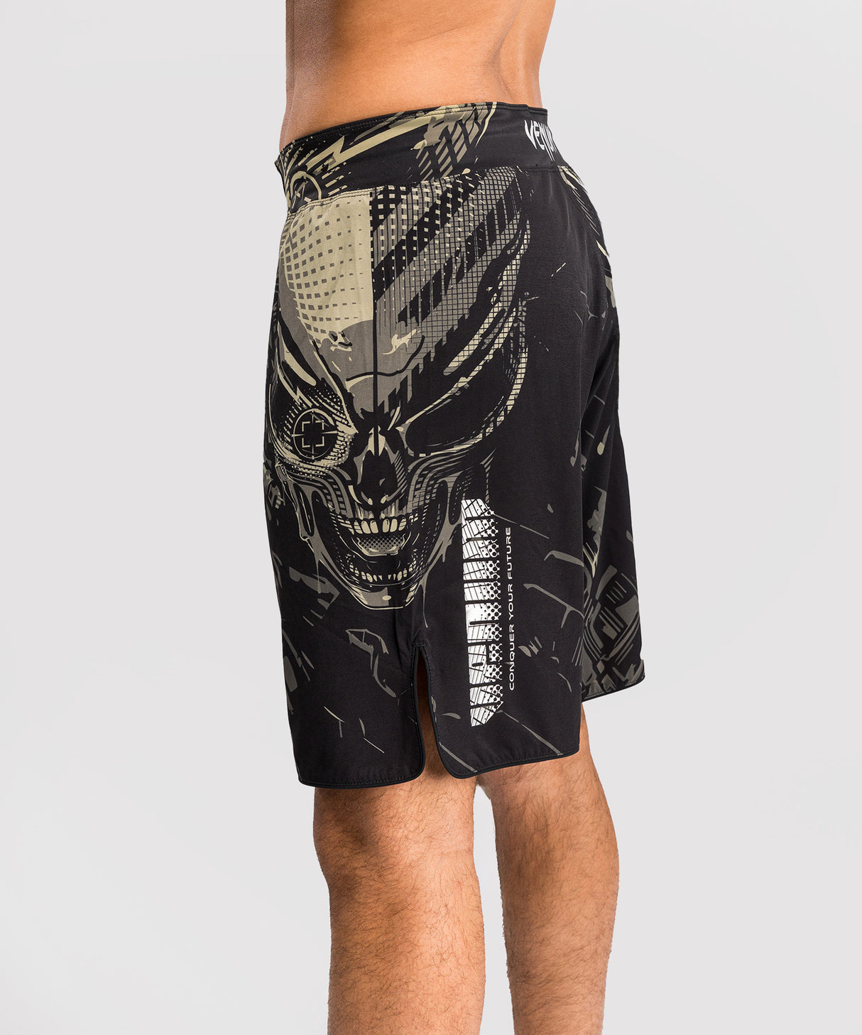 Venum Invader Fight Shorts - Black/Sand