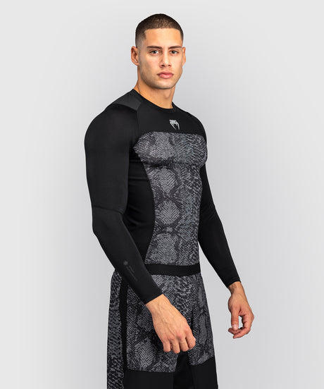 Venum G-Fit Scales Men's Long Sleeve Rash Guard - Black/Grey