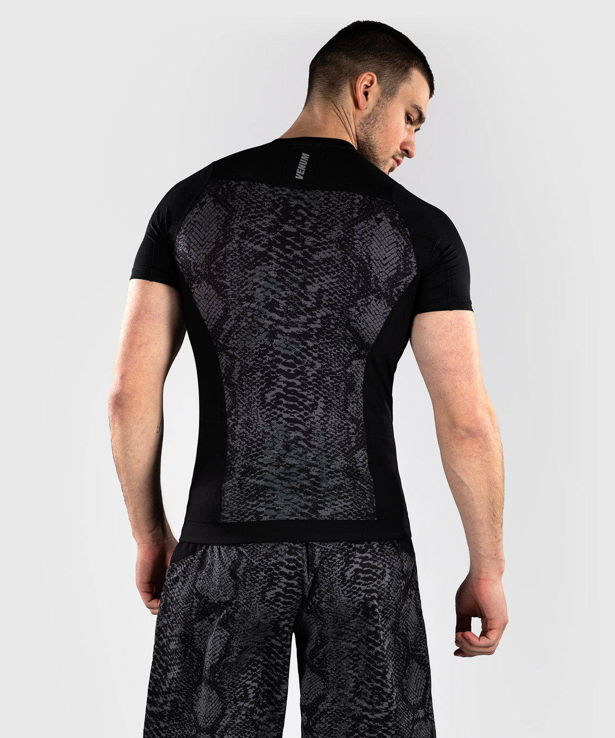Venum G-Fit Scales Men's Short Sleeve Rash Guard - Black/Grey