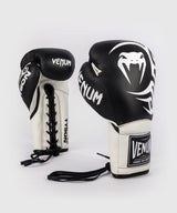 Venum Giant 2.0 Mike Tyson Pro Boxing Gloves with Laces - Deep Black/Optical White