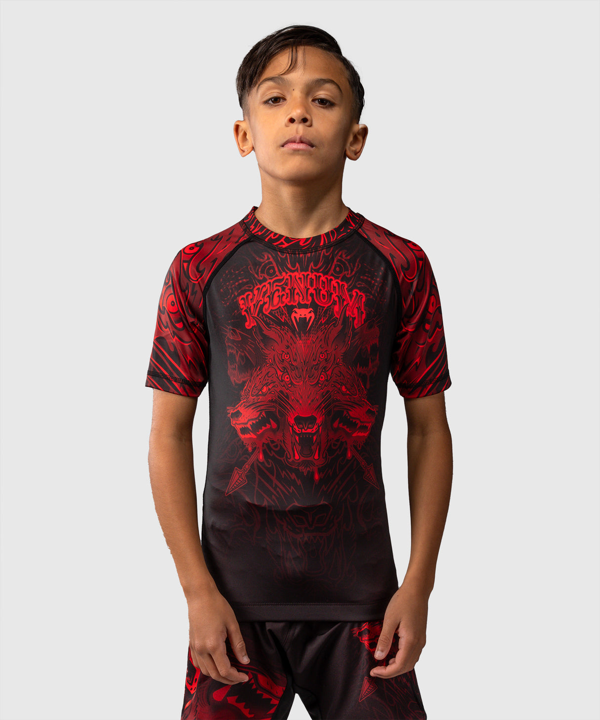 Venum Wolf Atak Kids Short Sleeve Rash Guard