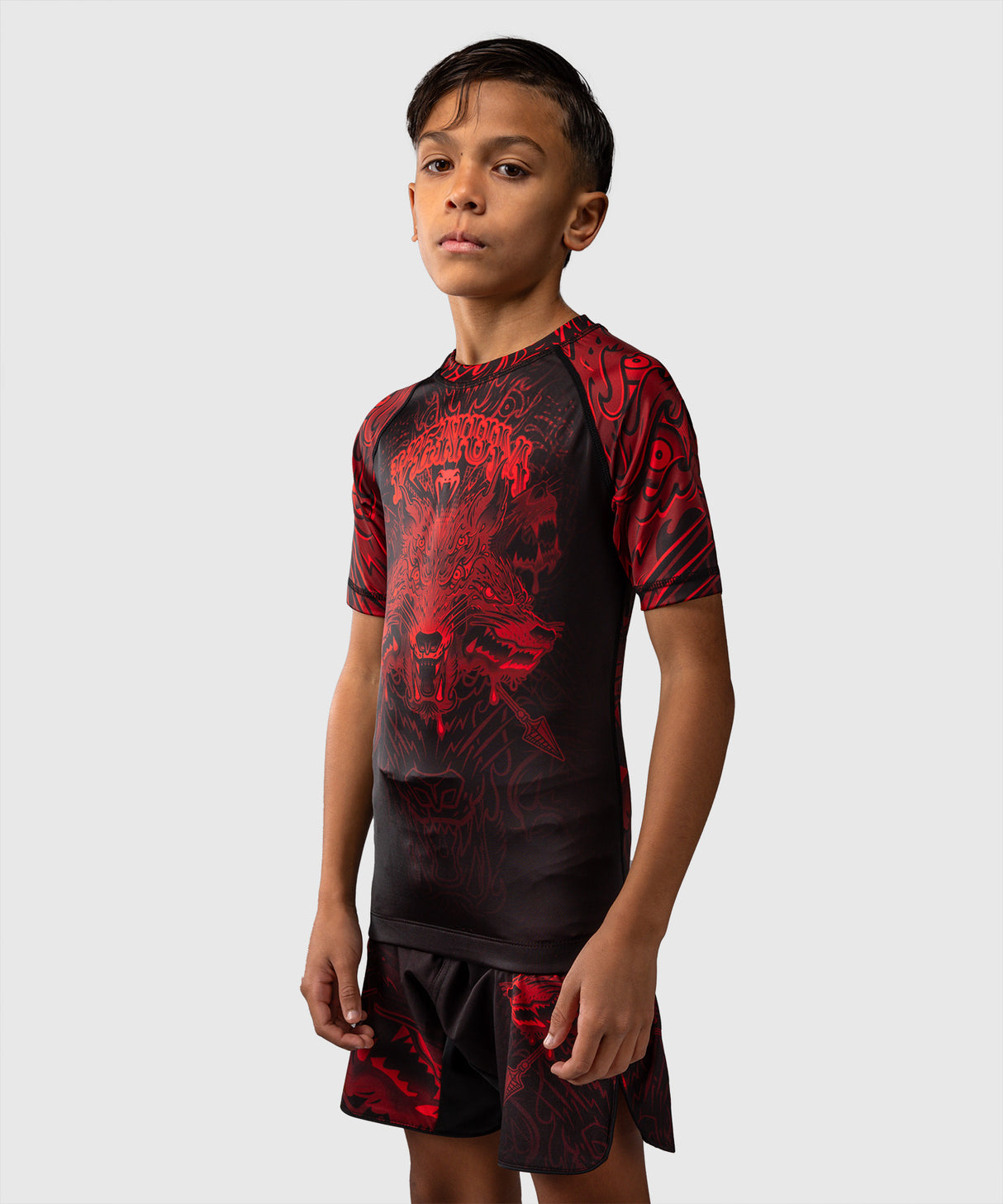 Venum Wolf Atak Kids Short Sleeve Rash Guard