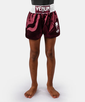 Venum Classic Kids Muay Thai Shorts - Burgundy 
