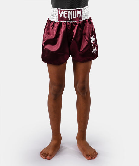 Venum Classic Kids Muay Thai Shorts - Burgundy 