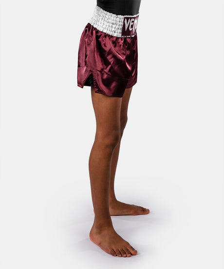 Venum Classic Kids Muay Thai Shorts - Burgundy 