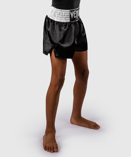 Venum Classic Kids Muay Thai Shorts - Black/White