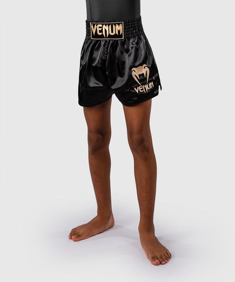 Venum Classic Kids Muay Thai Shorts - Black/Gold