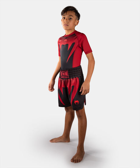 Venum Attack Kids Boxing Shorts - Black/Red