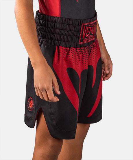 Venum Attack Kids Boxing Shorts - Black/Red